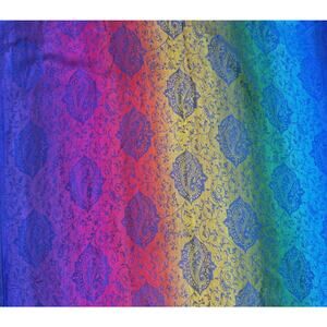 Pashmina Rainbow Paisley Oversized Scarf Wrap Shawl 6' x 27"